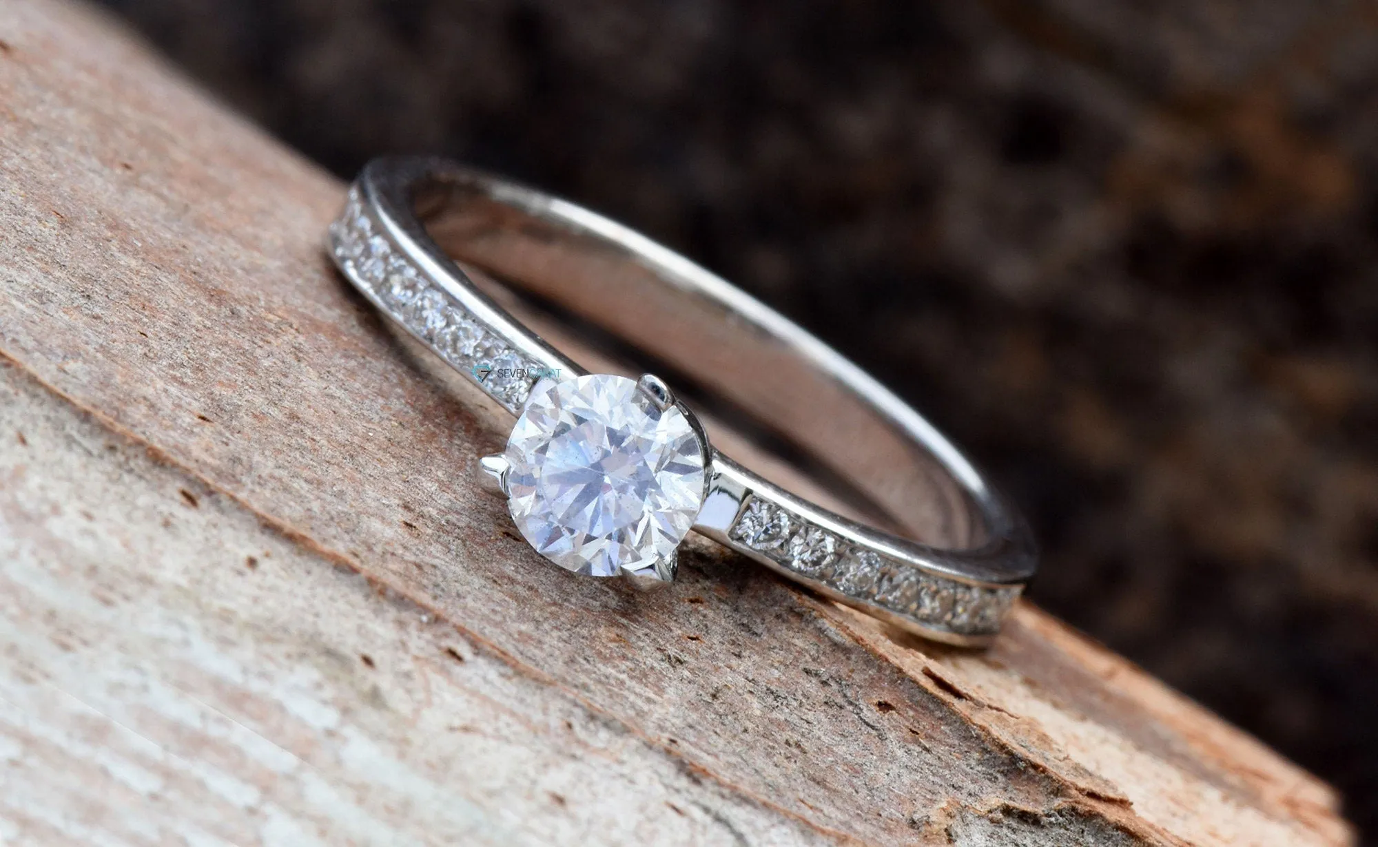 Engagement Ring 1/2 ct-Gold Diamond Ring-Gold Solitaire Ring-Solitaire diamond ring-Promise ring-anniversary ring-Art deco ring-Rose gold