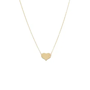Engravable Mini Heart Necklace 14K