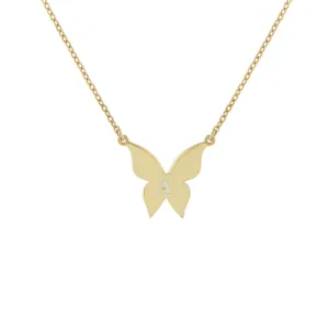 Engraved Butterfly Necklace