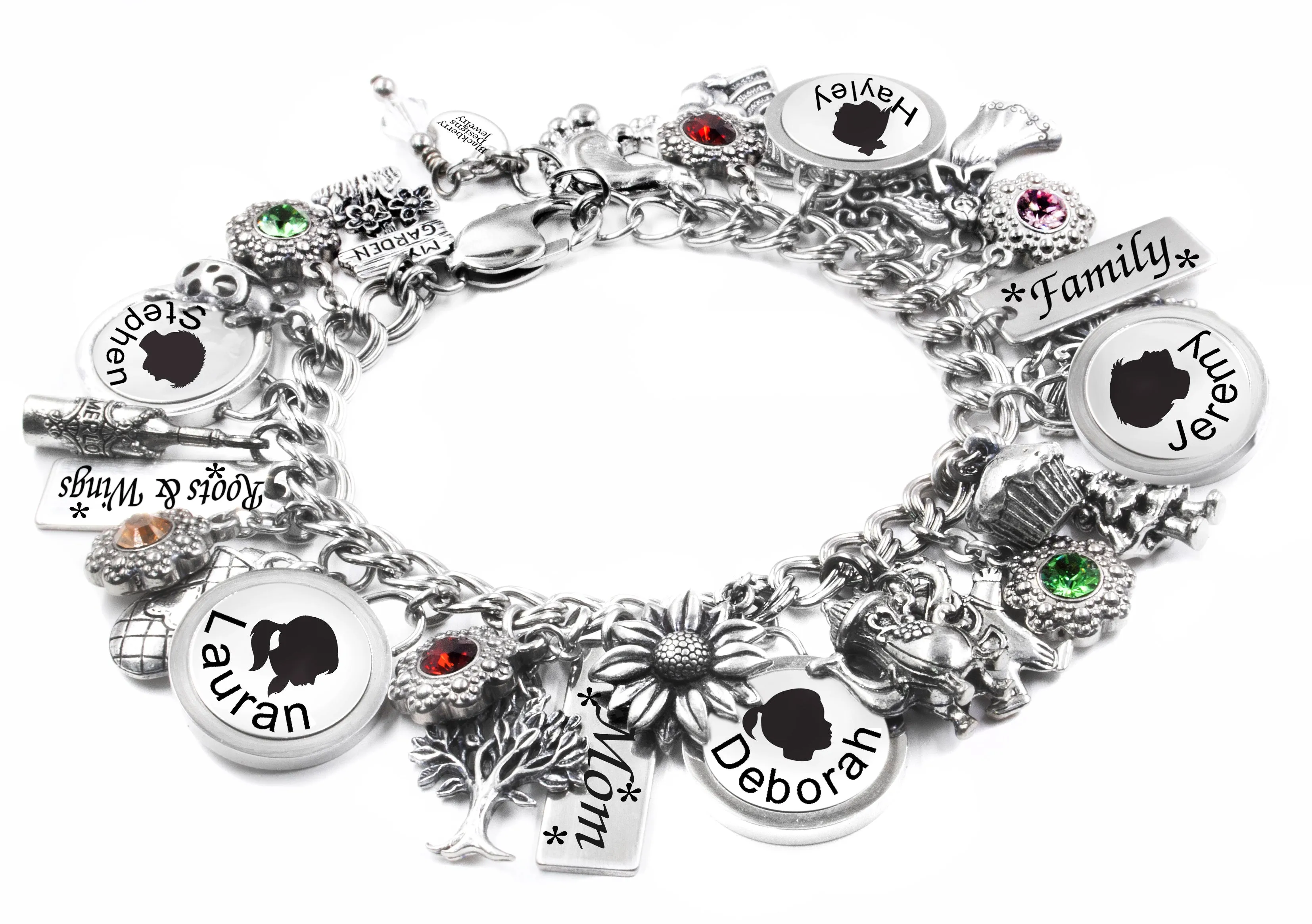 Engraved Children's Names with Birthstones