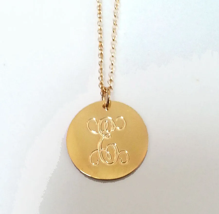 Engraved Disc Necklace-Andi Dorfman-The Bachelorette
