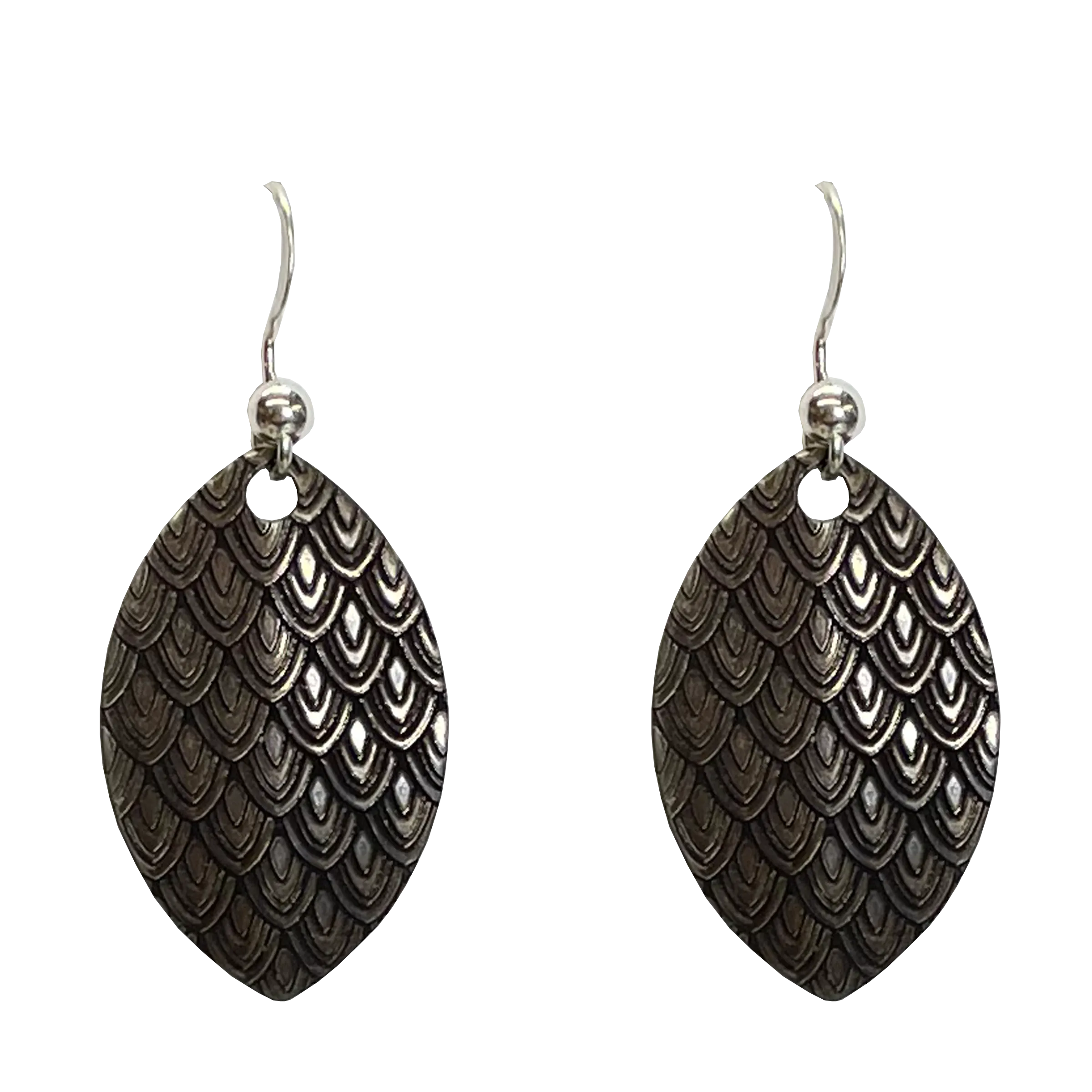 Engraved Dragon Scales earrings, d'ears #2727