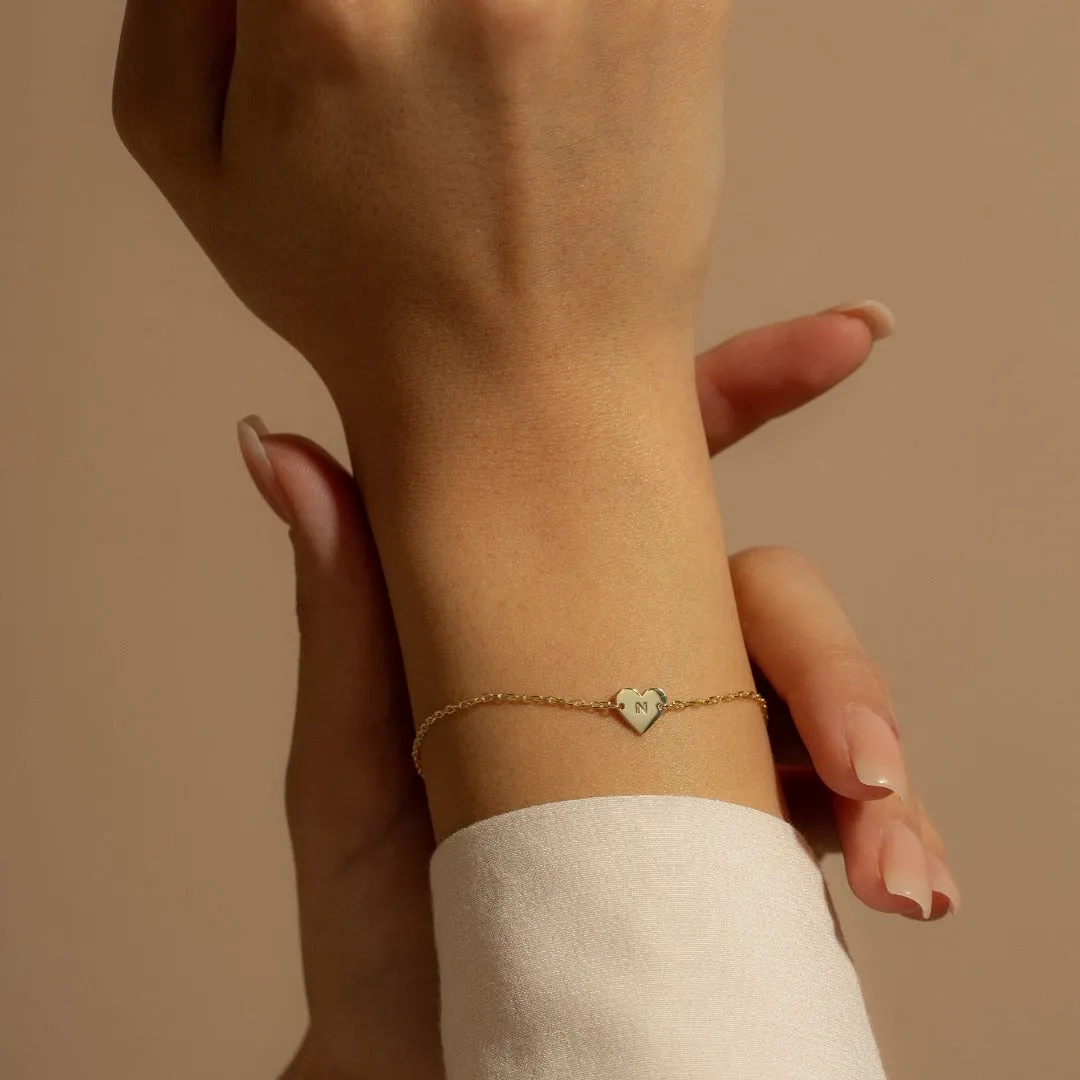 Engraved Heart Bracelet