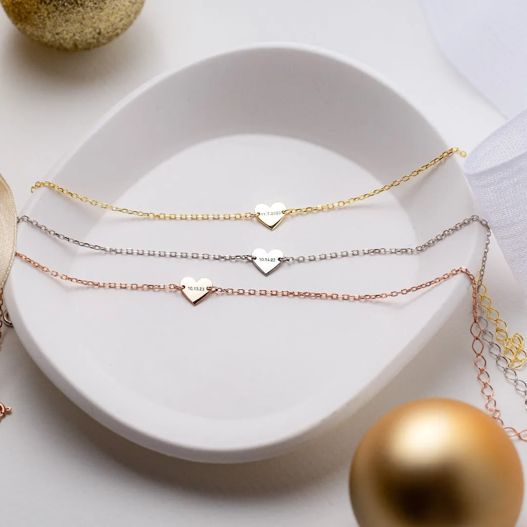 Engraved Heart Bracelet