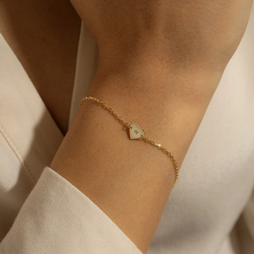 Engraved Heart Bracelet