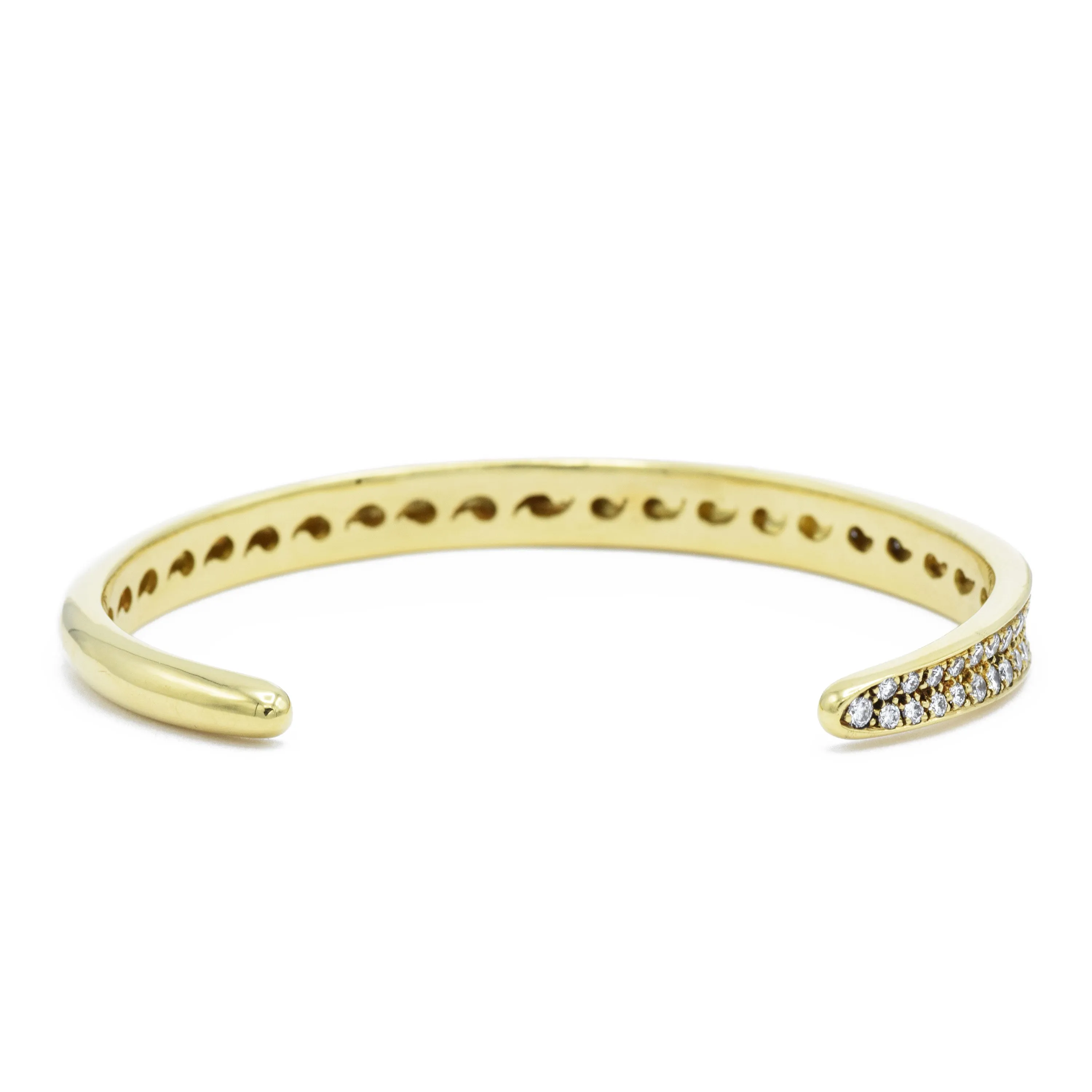 Estate 14KT Yellow Gold Diamond Bangle