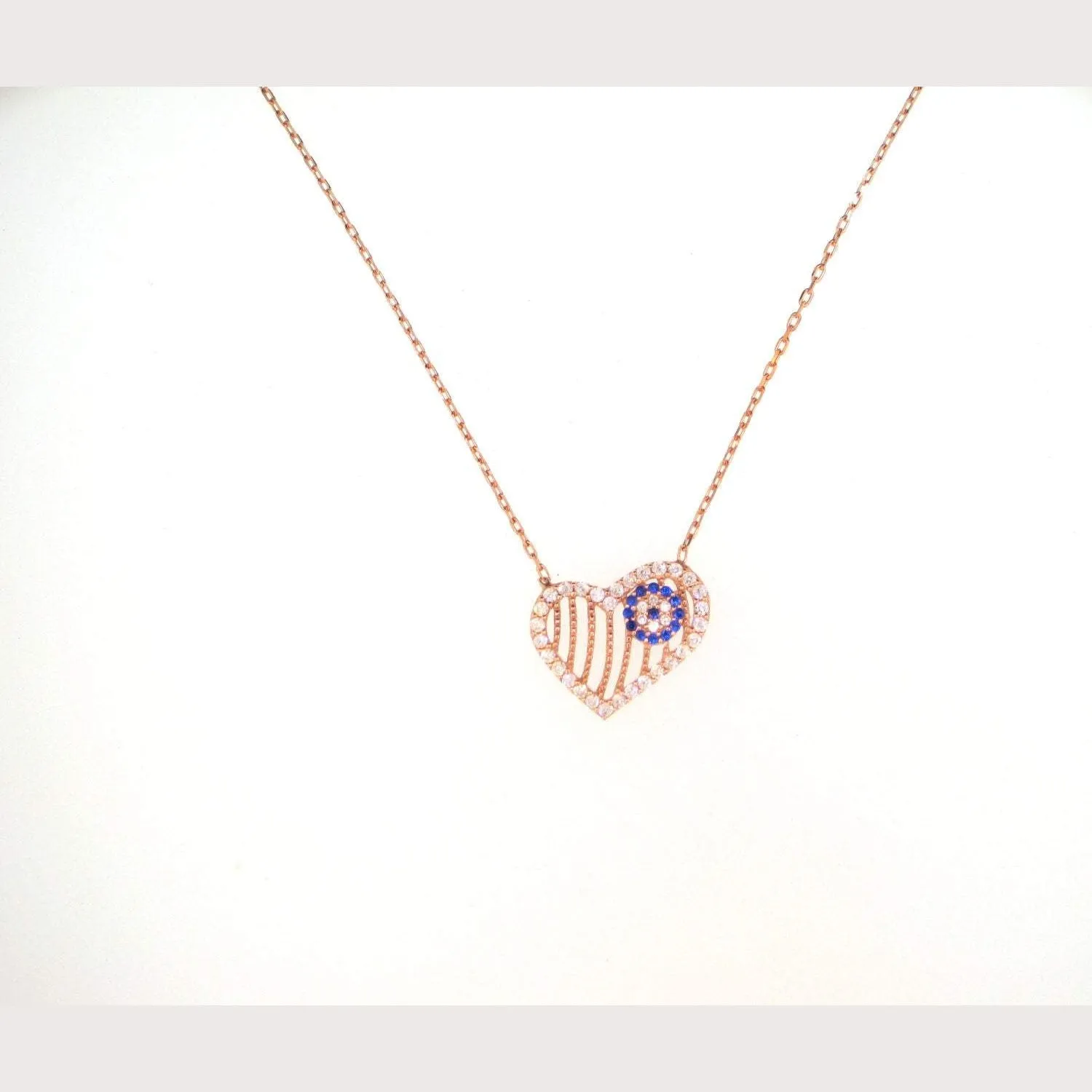 Evil Eye Heart Necklace
