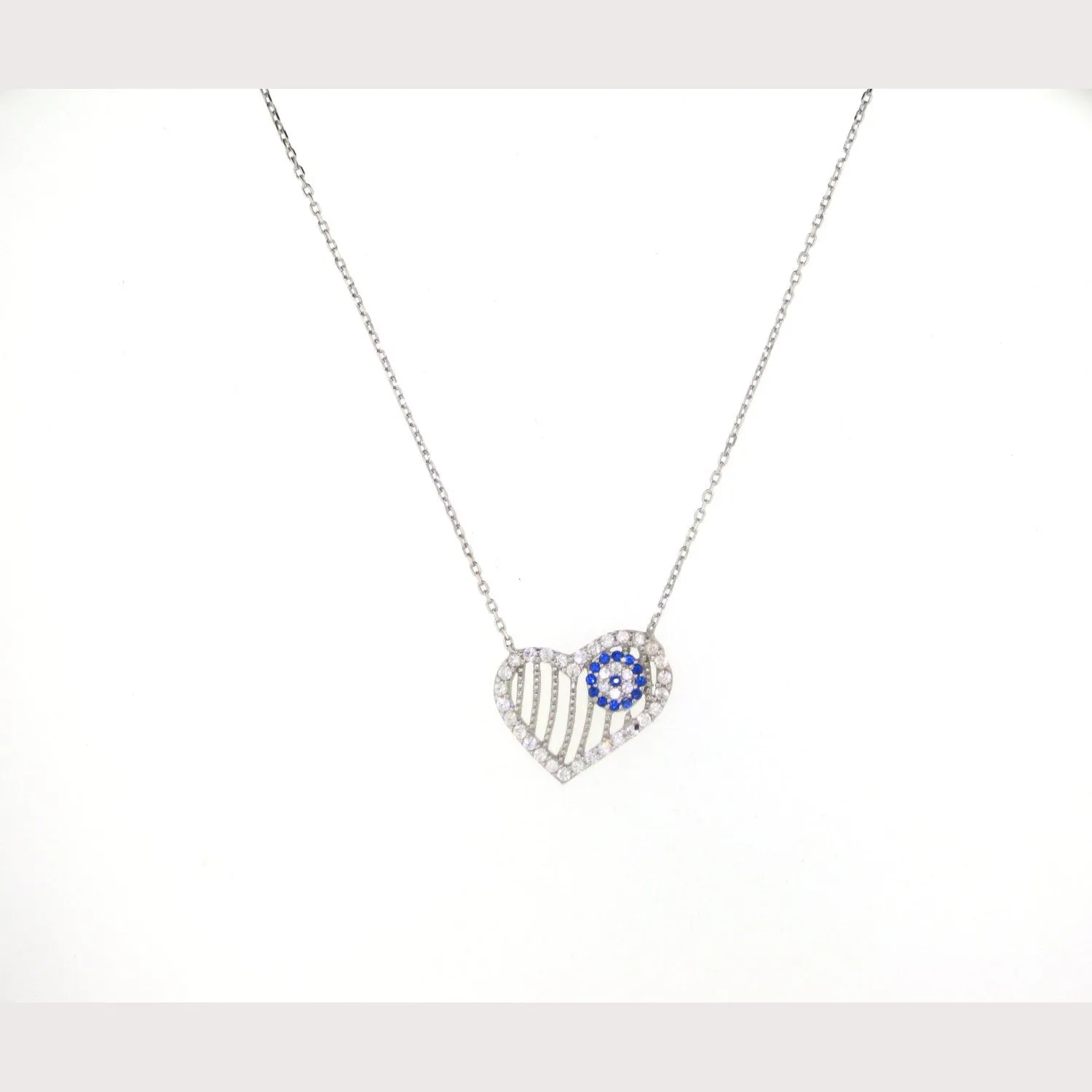 Evil Eye Heart Necklace