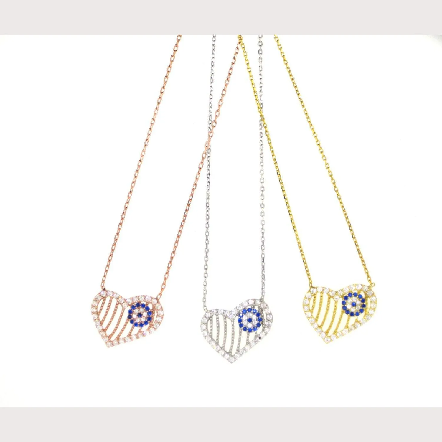 Evil Eye Heart Necklace