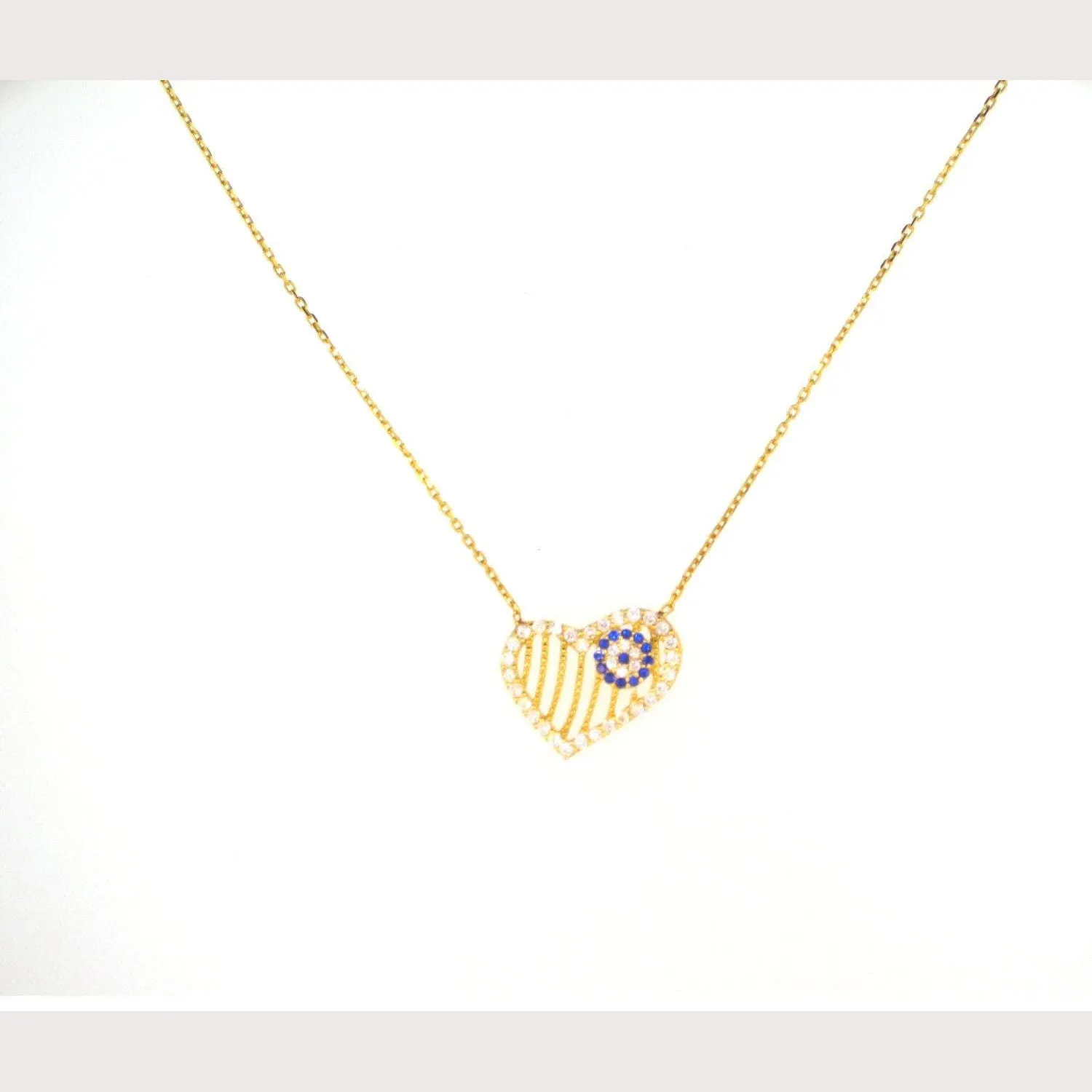 Evil Eye Heart Necklace