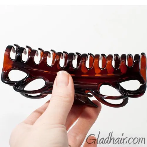Extra Large French Plastic Tortoise Hair Claw