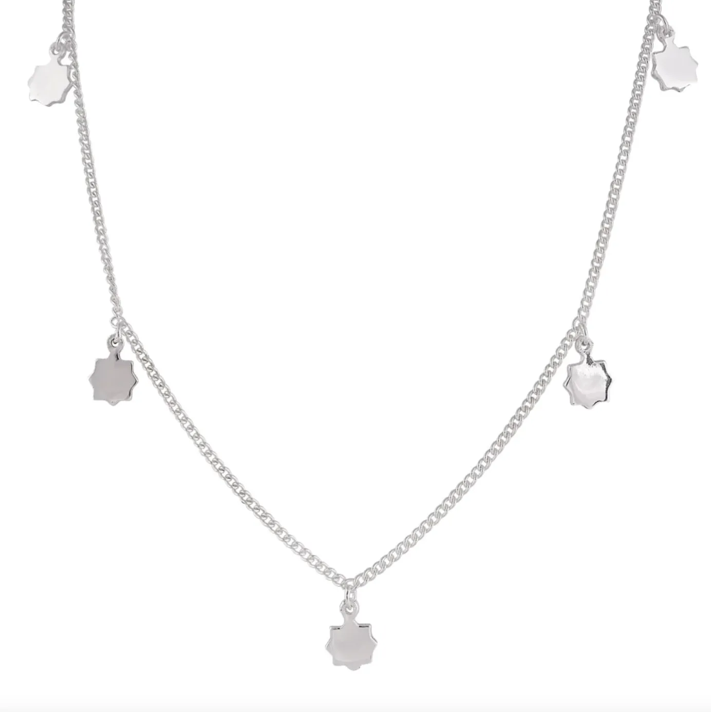 Fairley, Silver Sunshine Charm Necklace