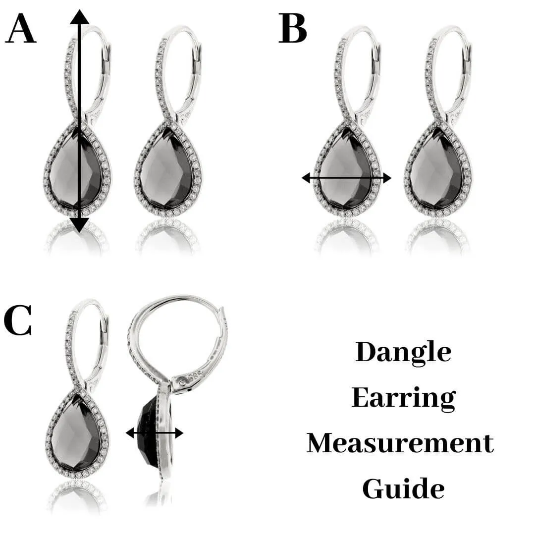 Fancy Color Brown Diamond & Diamond Dangle Earrings