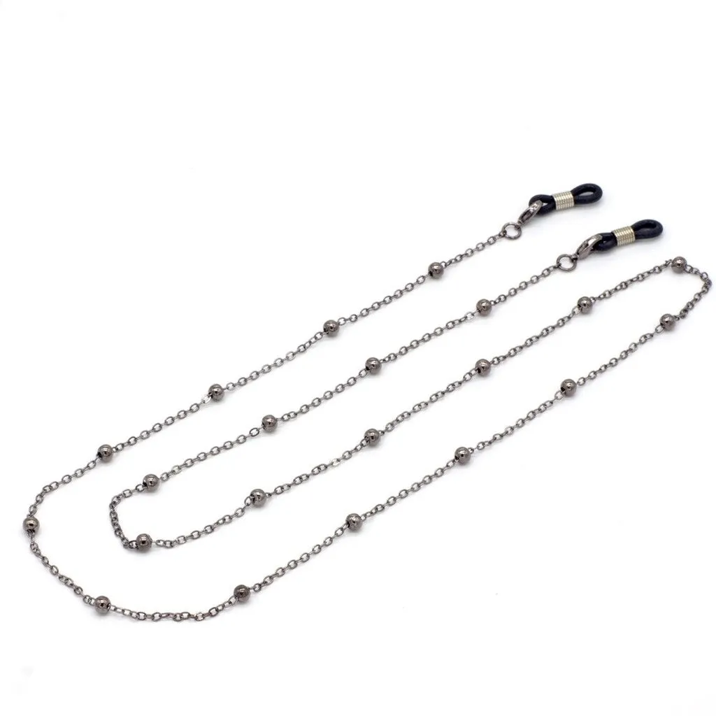 Fashion Copper Womens Gold Silver Eyeglass Chains Sunglasses Reading Beaded Glasses Chain Eyewears Cord Necklace Strap Rop