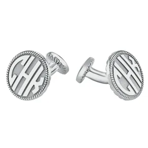 Fink's 16.5mm Round Original Monogram Rope Cufflinks