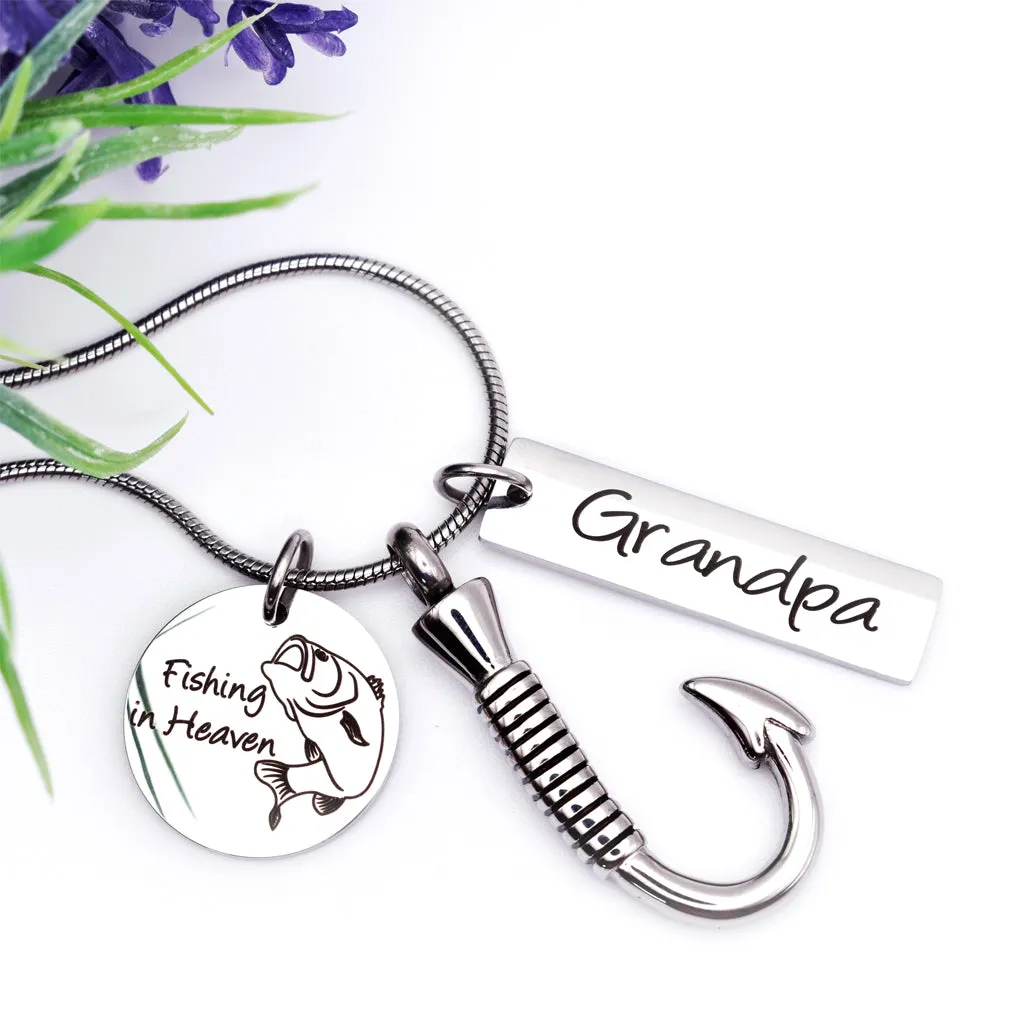 Fishing in Heaven Cremation Jewelry