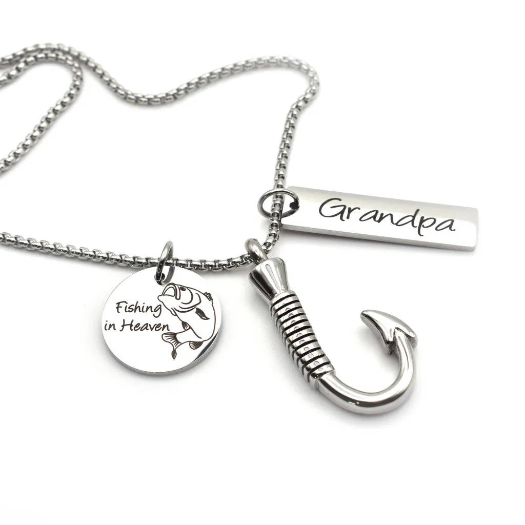 Fishing in Heaven Cremation Jewelry
