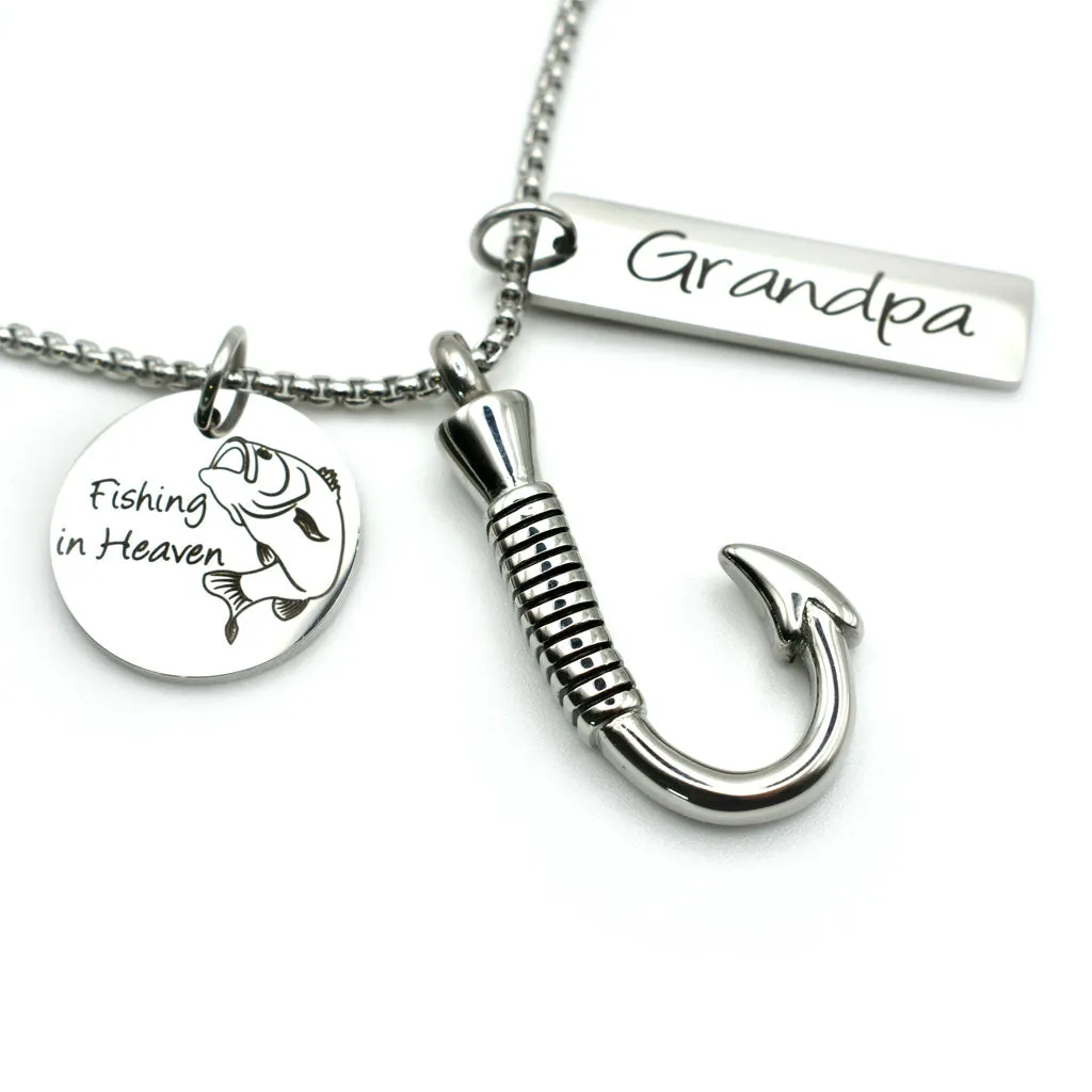 Fishing in Heaven Cremation Jewelry
