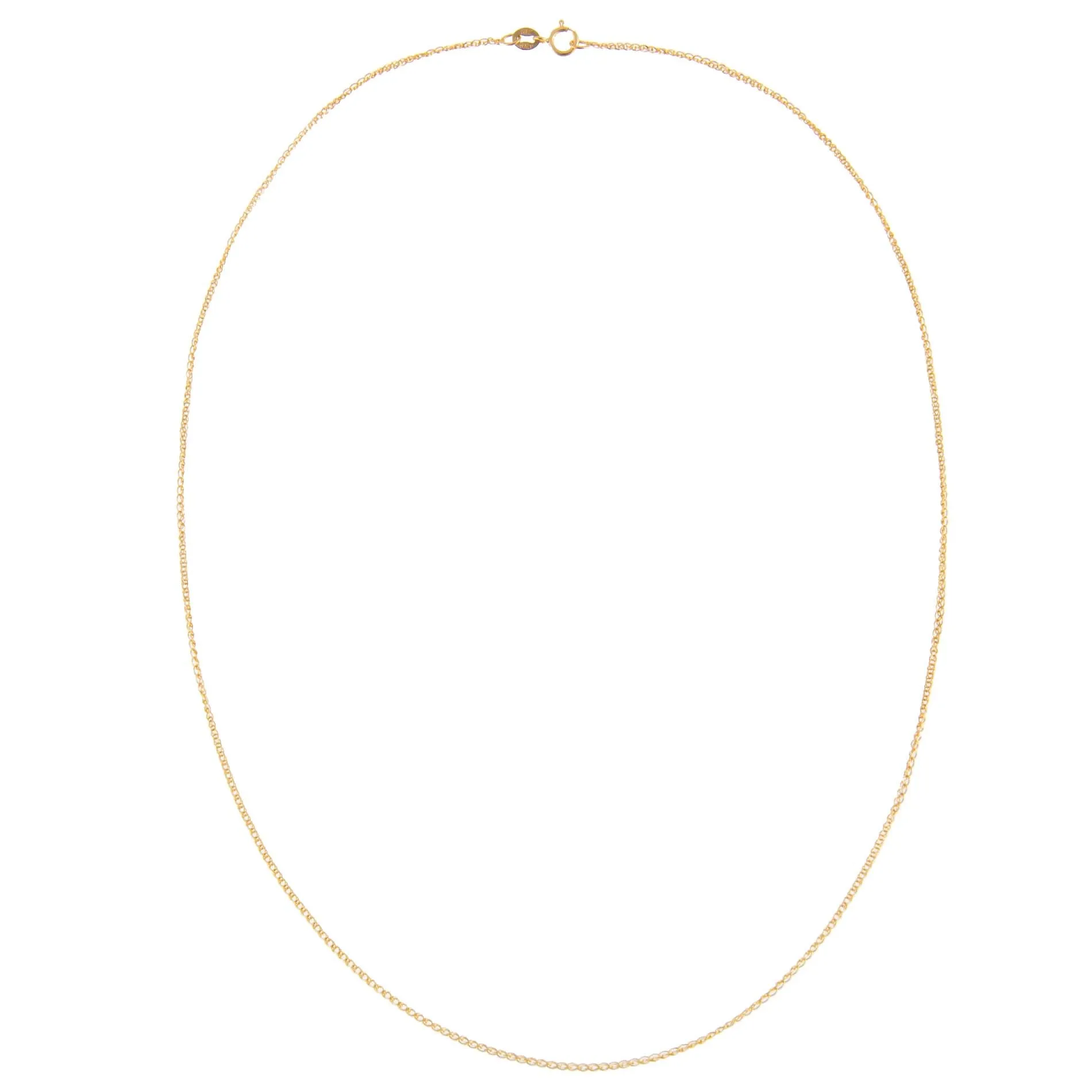 Flat Wheat Chain Necklace 14K