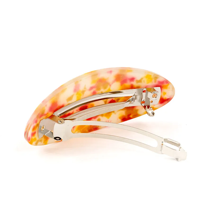 French Bright Colors Marble Oval Barrette