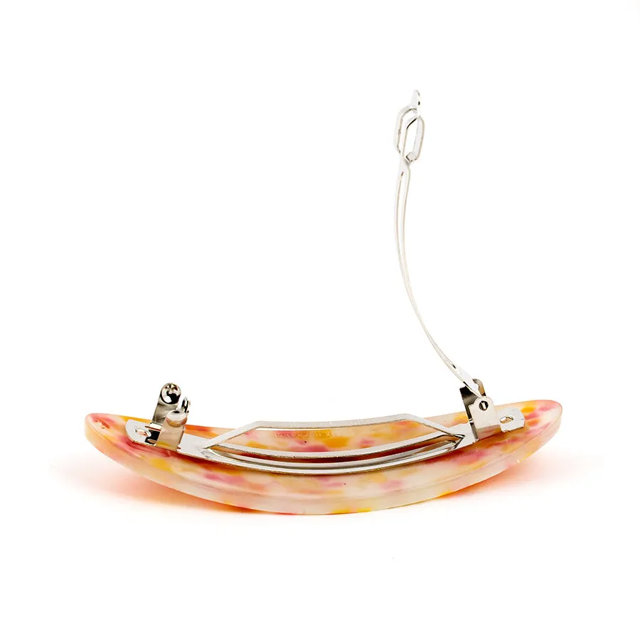 French Bright Colors Marble Oval Barrette