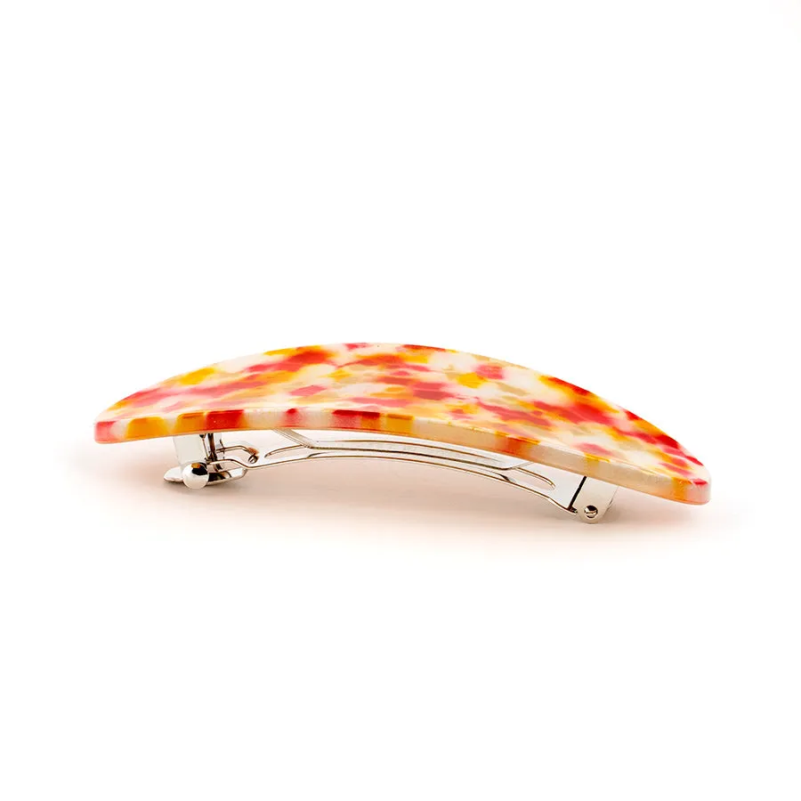 French Bright Colors Marble Oval Barrette