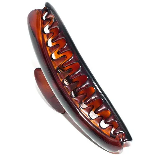French Extra Large Tortoise Curved Hump Hair Claw