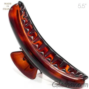 French Extra Large Tortoise Curved Hump Hair Claw