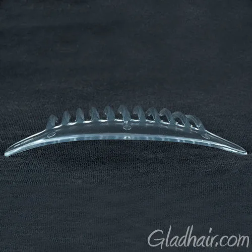 French Interlocking Combs Pony Clear Shell - Pair