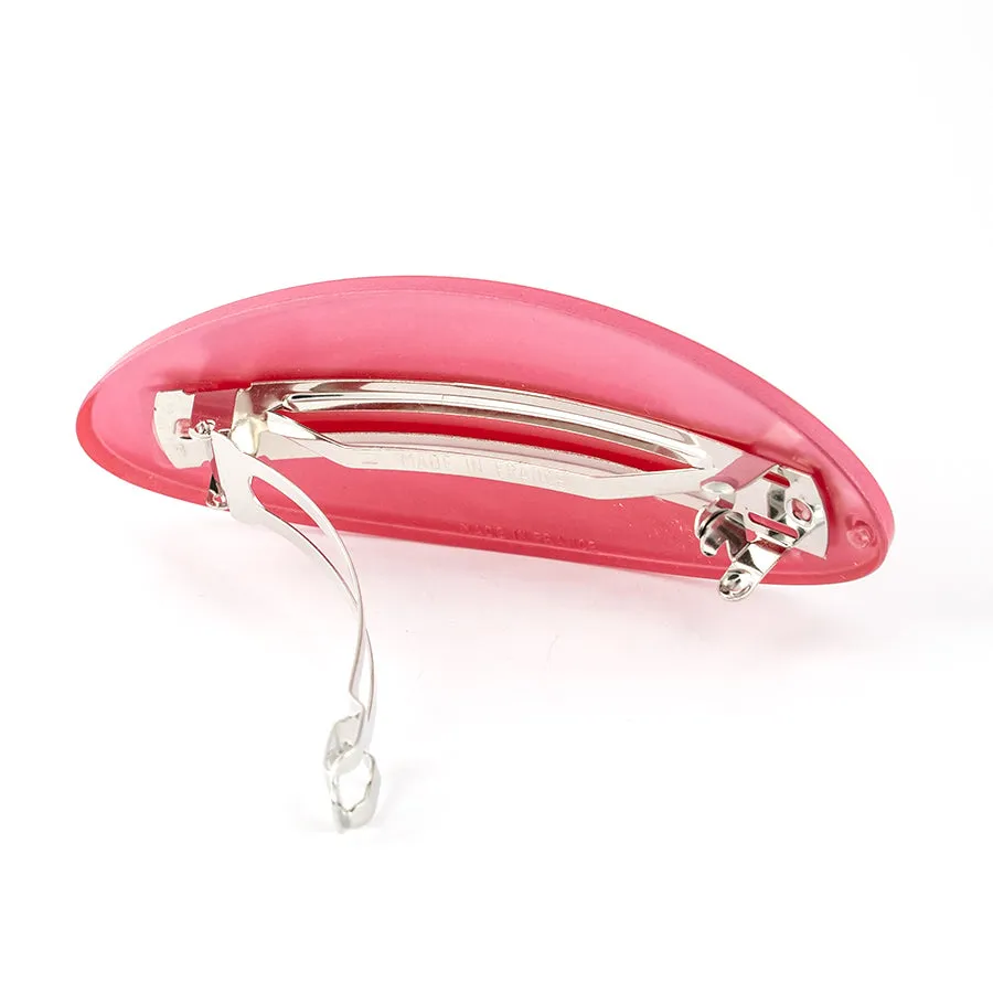 French Pearl Pink Color Oval Barrette