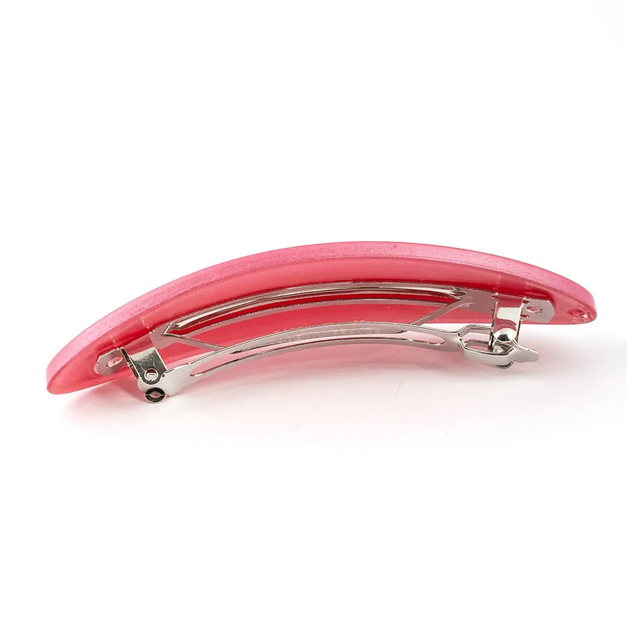 French Pearl Pink Color Oval Barrette