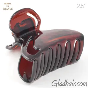 French Plastic Hair Claw with Covered Spring