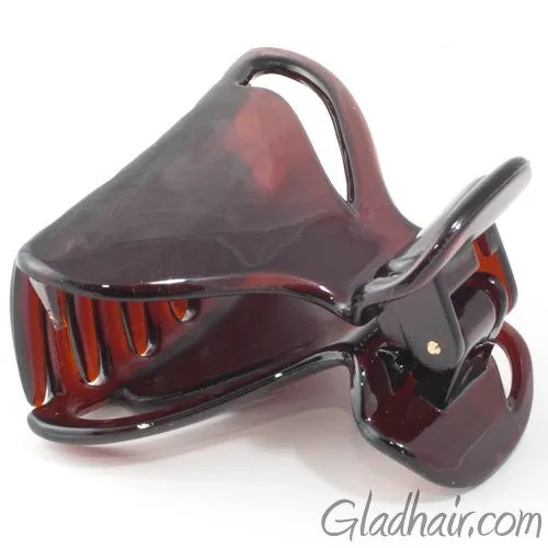 French Plastic Hair Claw with Covered Spring