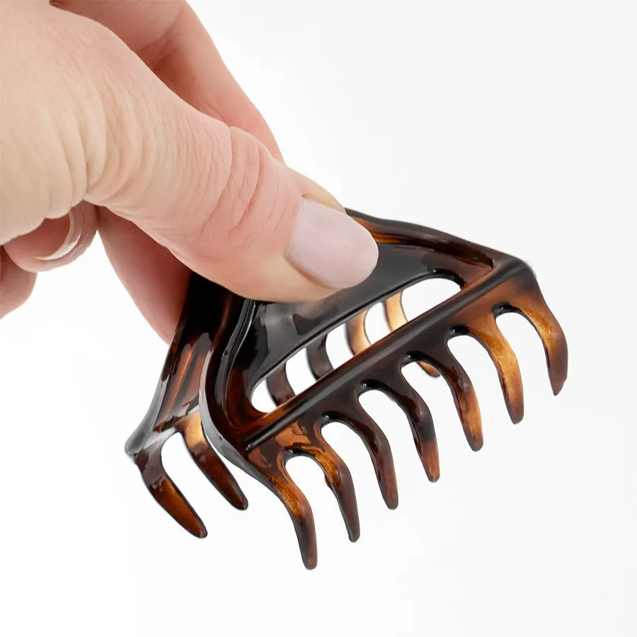 French Tortoise Plastic Open Hair Claw