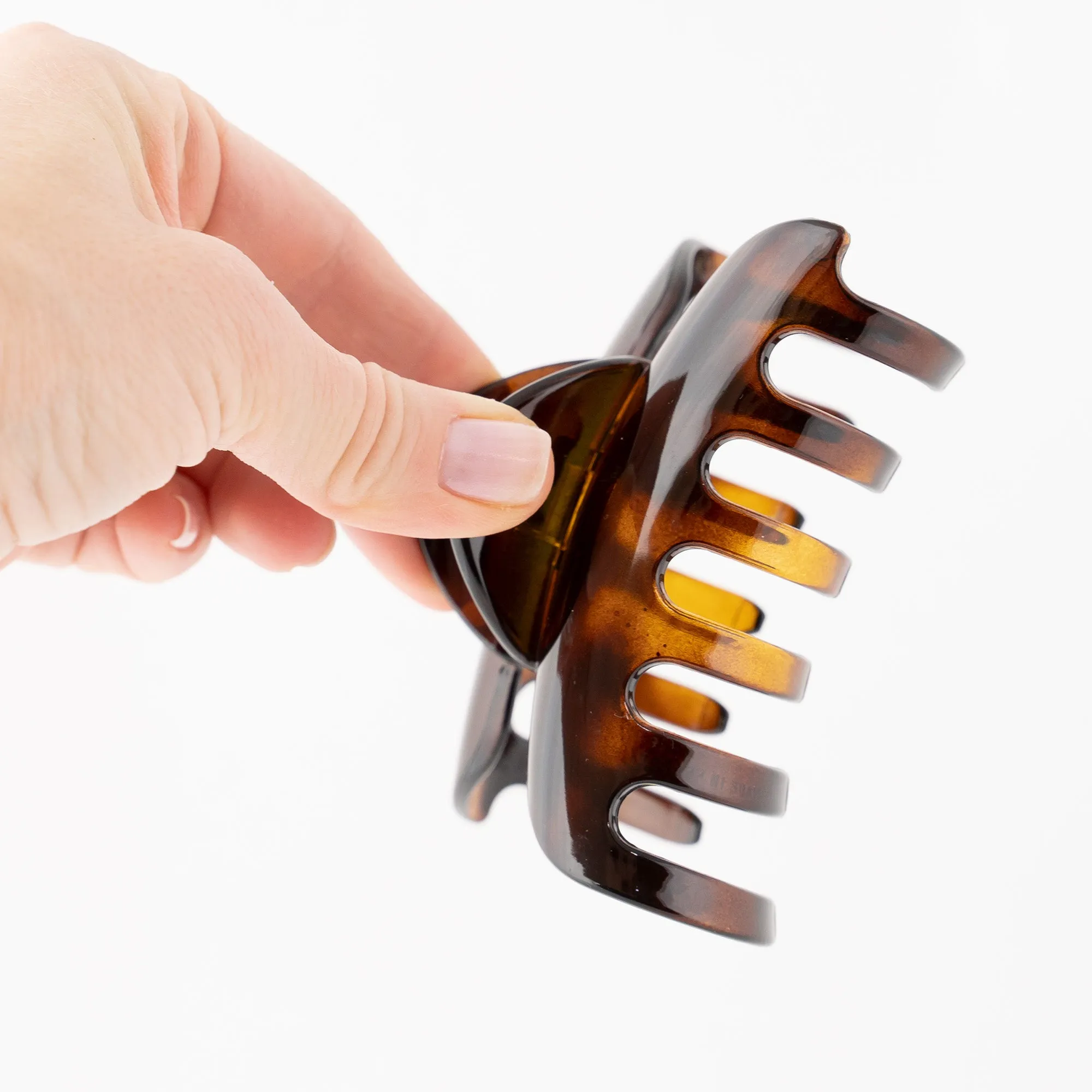 French Tortoise Plastic Sausage Shape Hair Claw