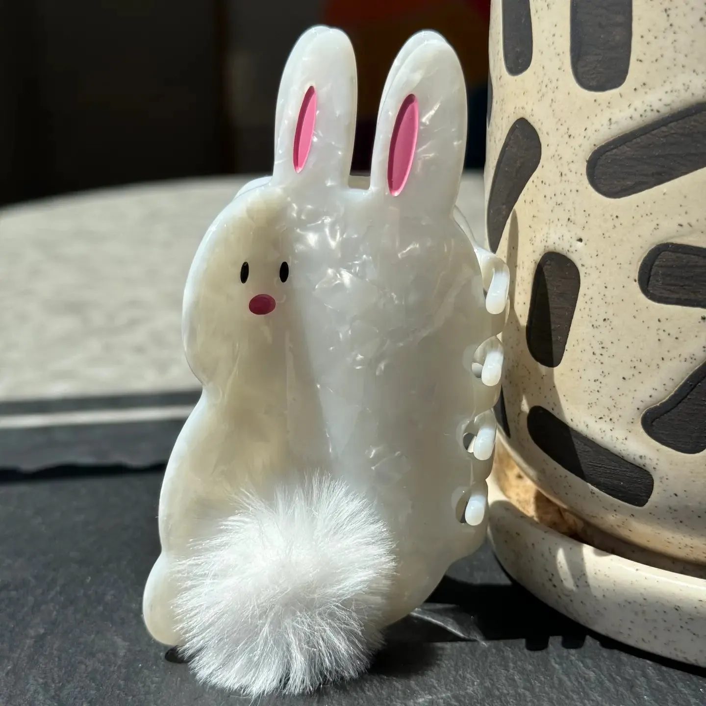 Fuzzy Bunny Hair Claw