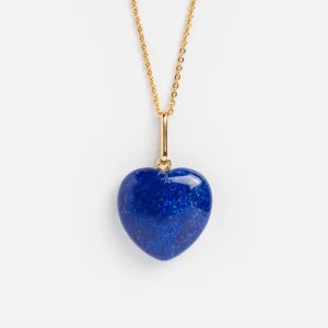 Gemma Lapis Heart Necklace