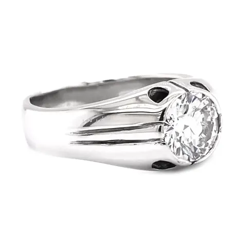 Gents Ring Unique Mens Mined Diamond Jewelry