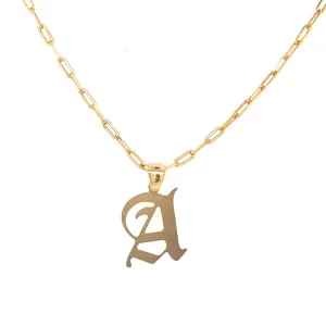 Gia Gothic Letter Necklace