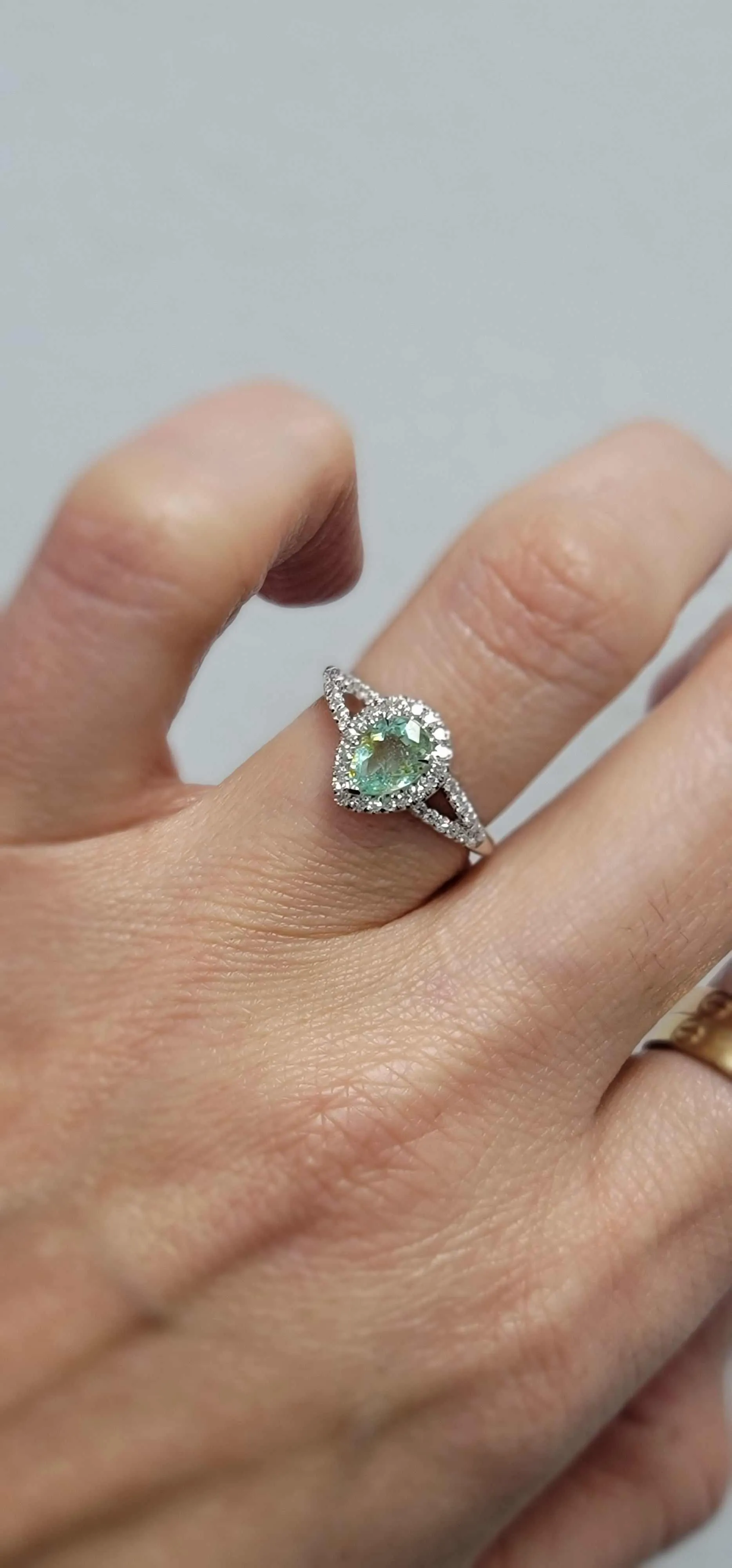 GiGi Alternative Engagement Ring With Paraiba Tournmaline