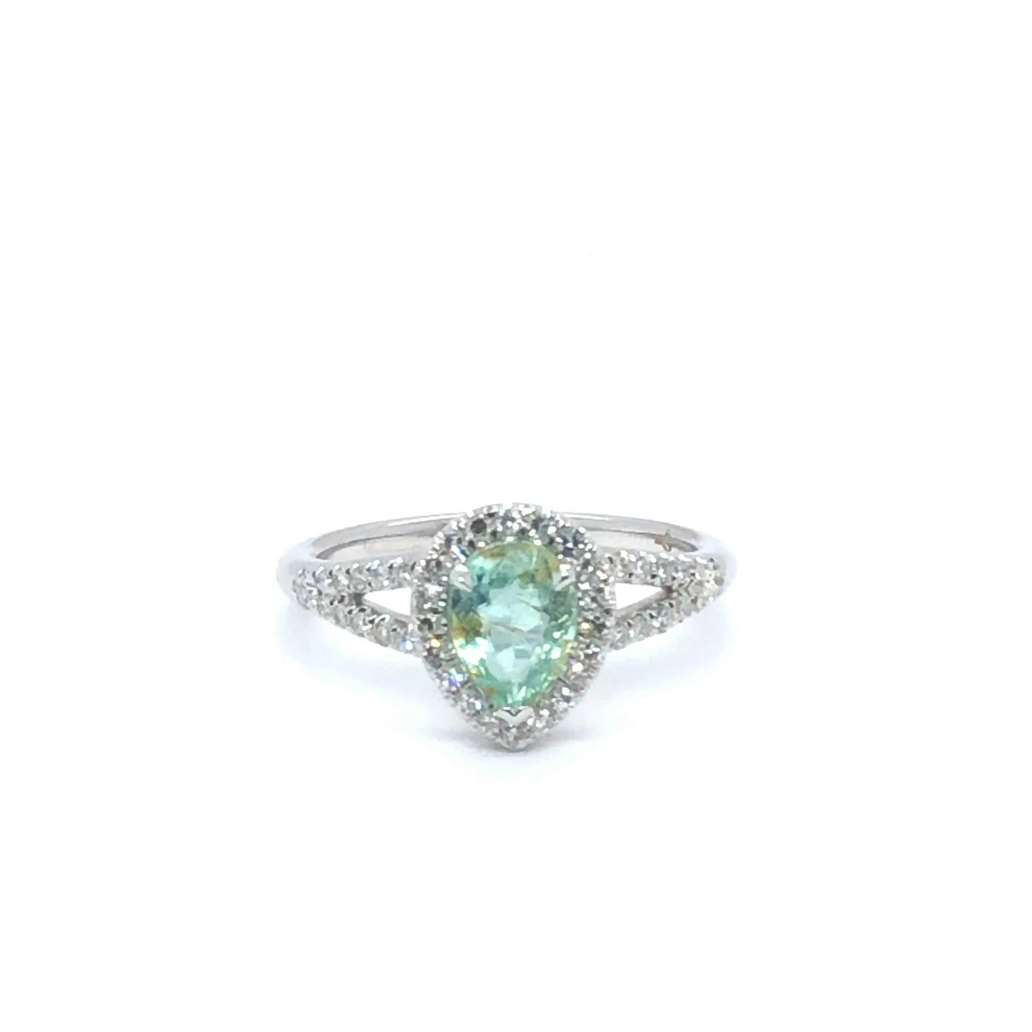 GiGi Alternative Engagement Ring With Paraiba Tournmaline