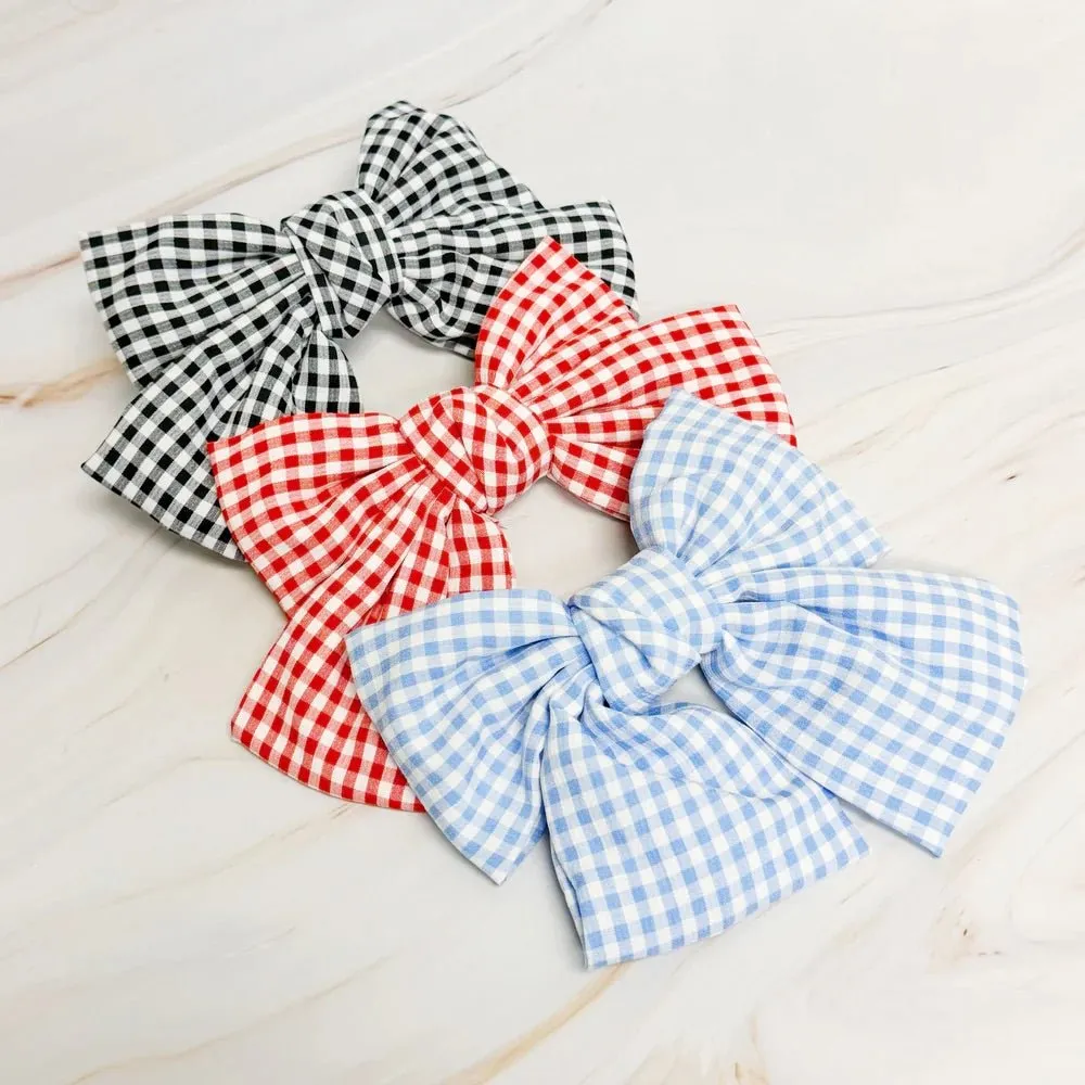 Gingham Bow - 3 COLORS