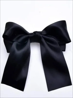 Girls Satin Large Bow Hair Clip