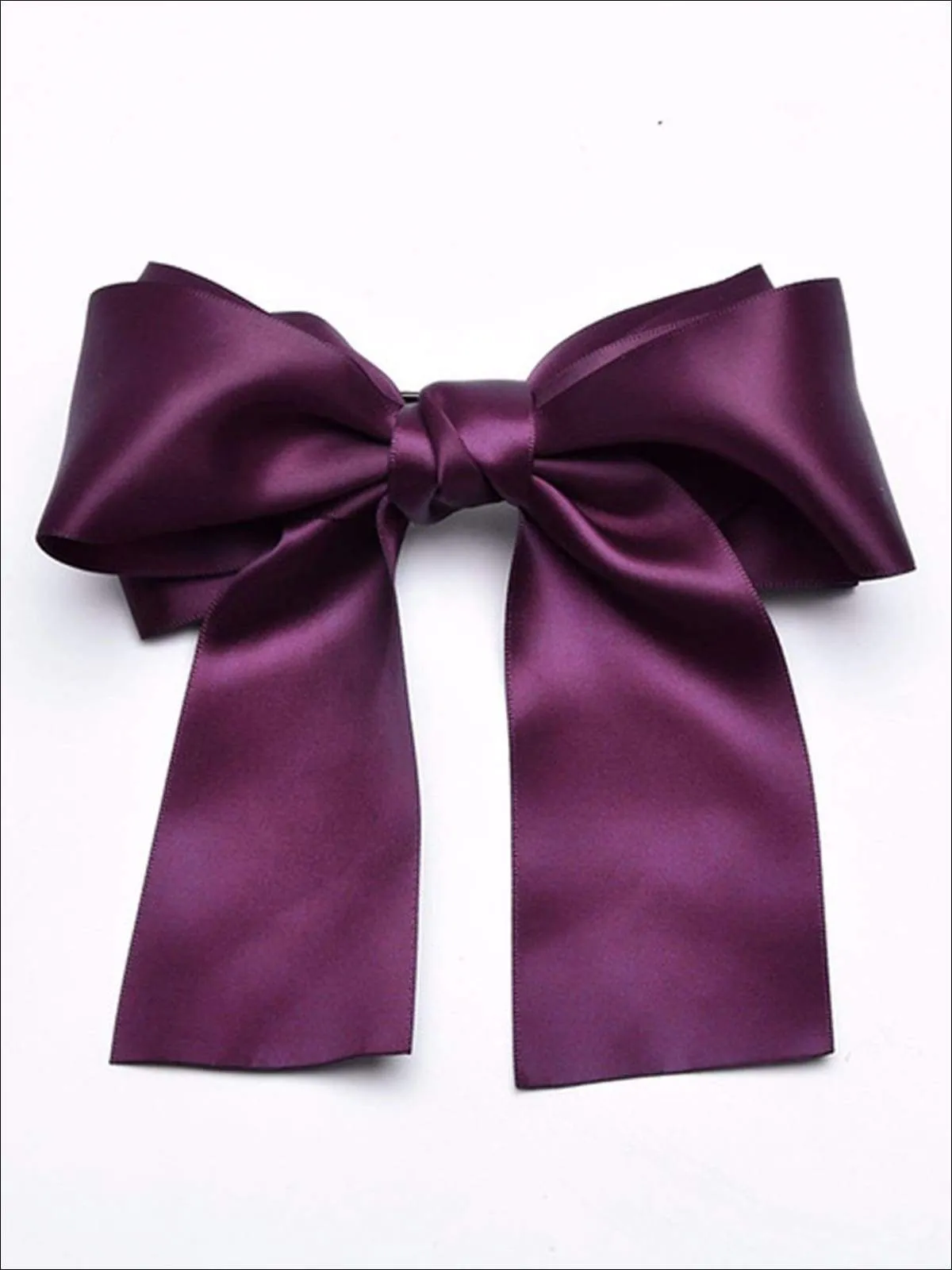Girls Satin Large Bow Hair Clip