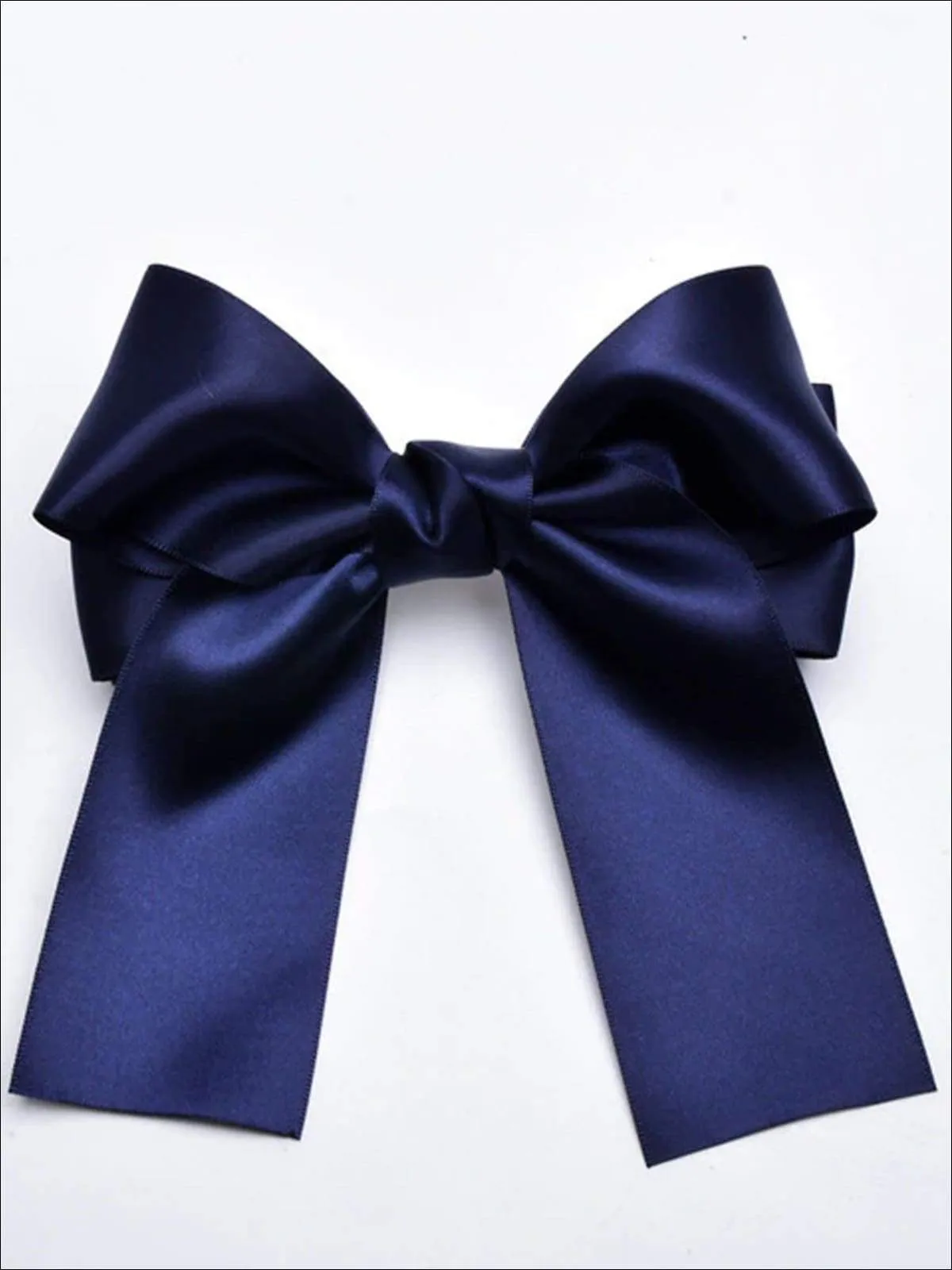 Girls Satin Large Bow Hair Clip