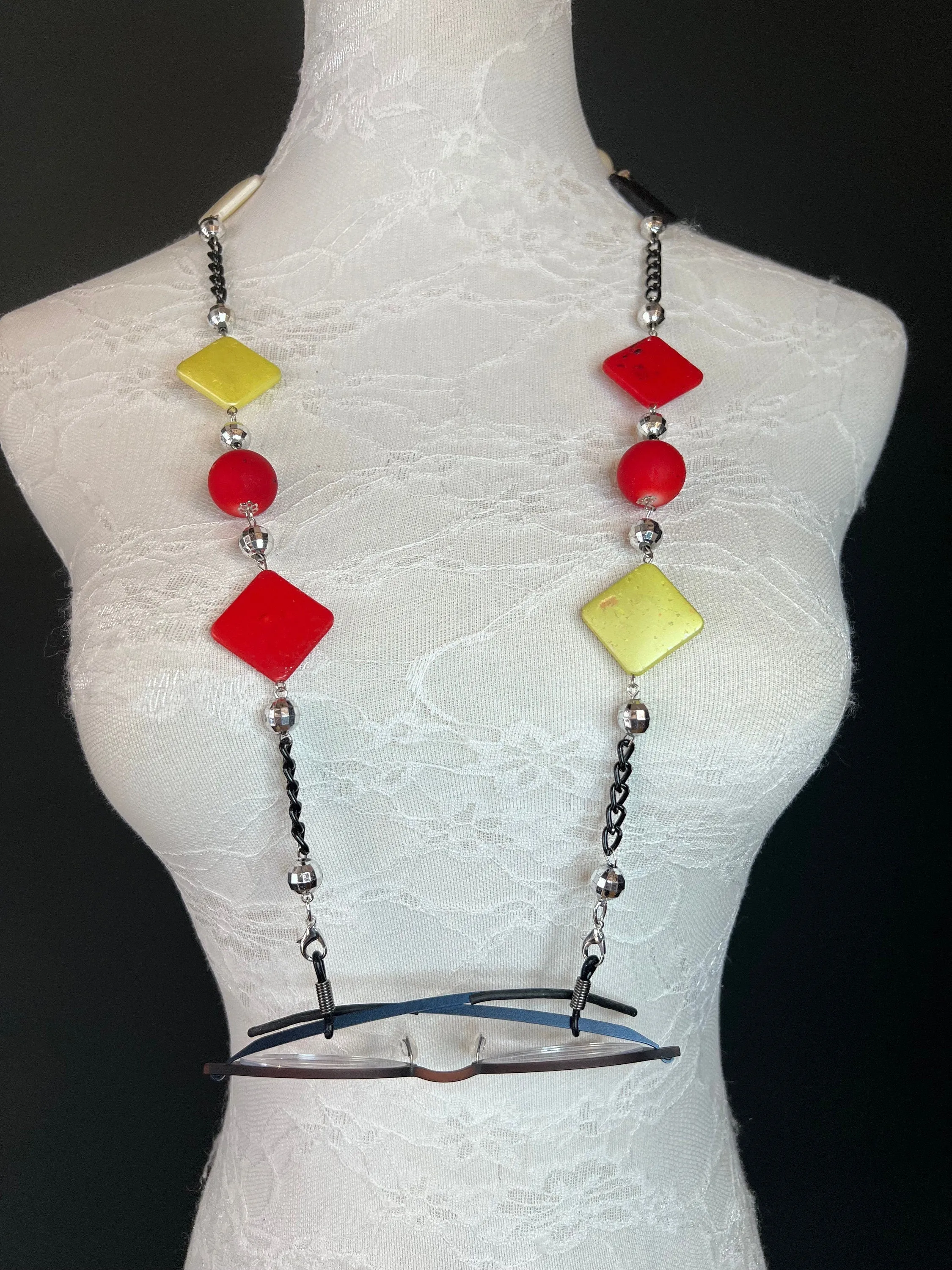 Glasses chain, Spectacles Chain, Beaded glasses chain, silver, gold, men’s, ladies, children’s, handmade