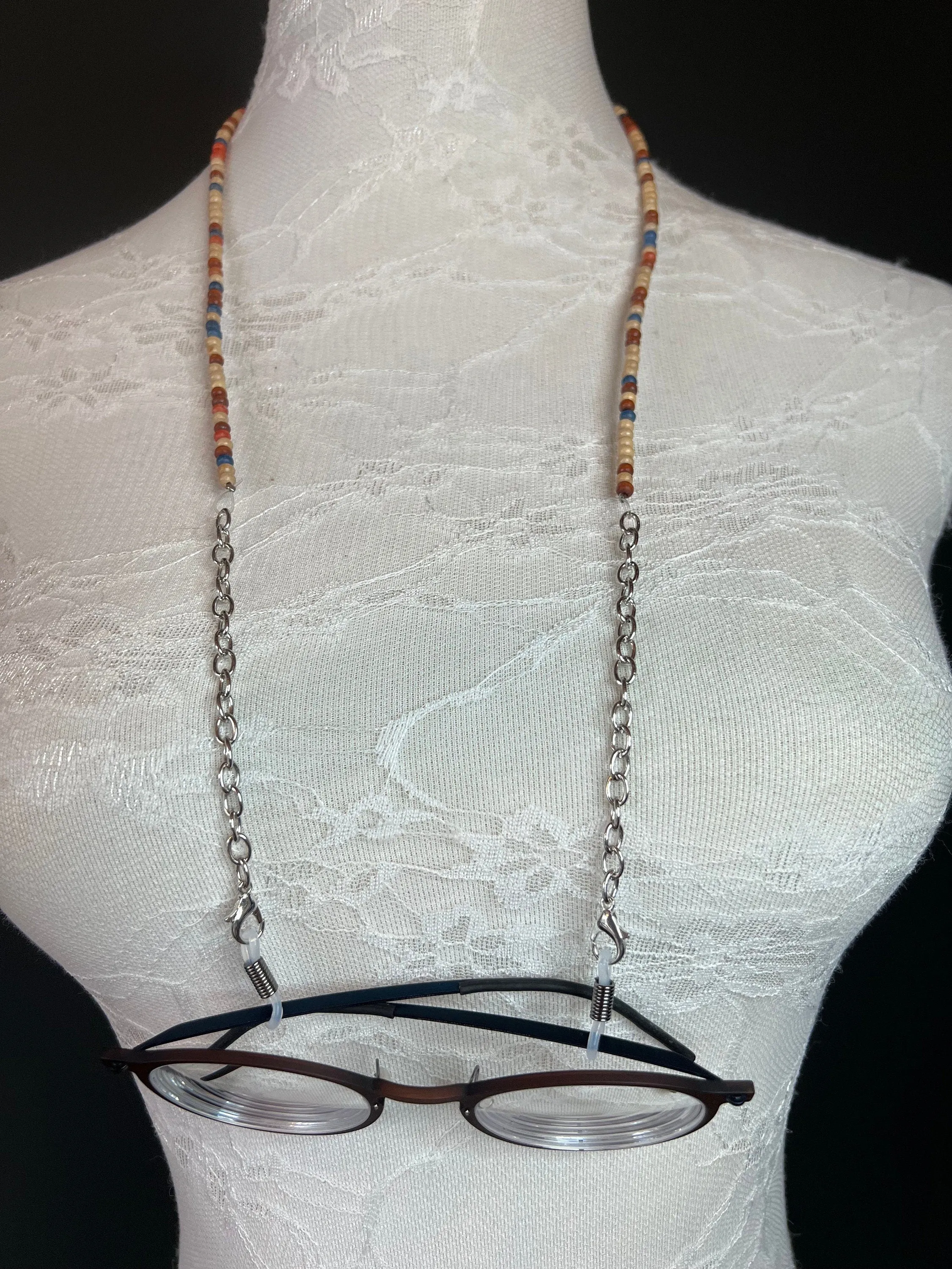 Glasses chain, Spectacles Chain, Boho Beaded glasses chain, silver, gold, men’s, ladies, children’s, handmade