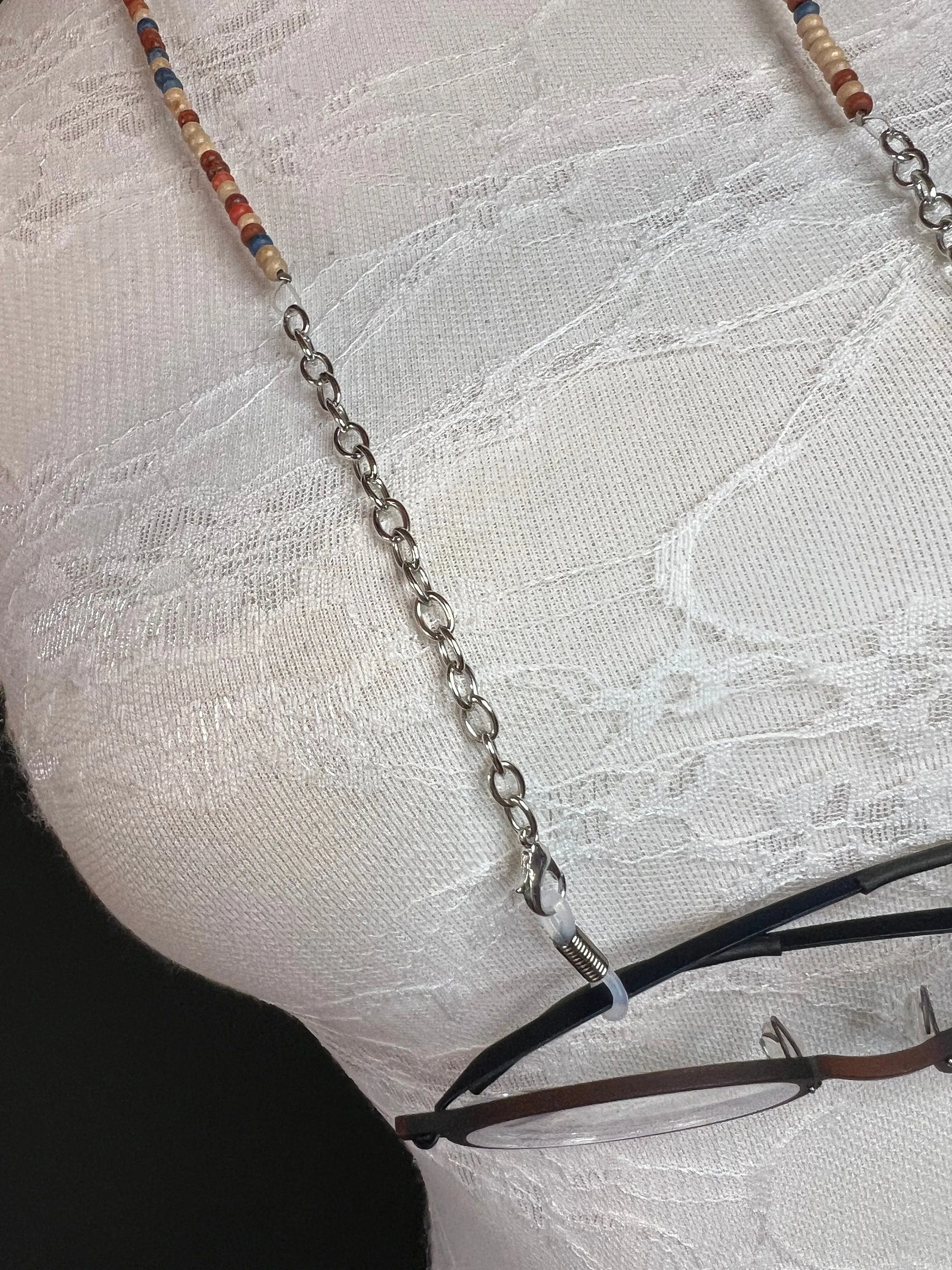 Glasses chain, Spectacles Chain, Boho Beaded glasses chain, silver, gold, men’s, ladies, children’s, handmade