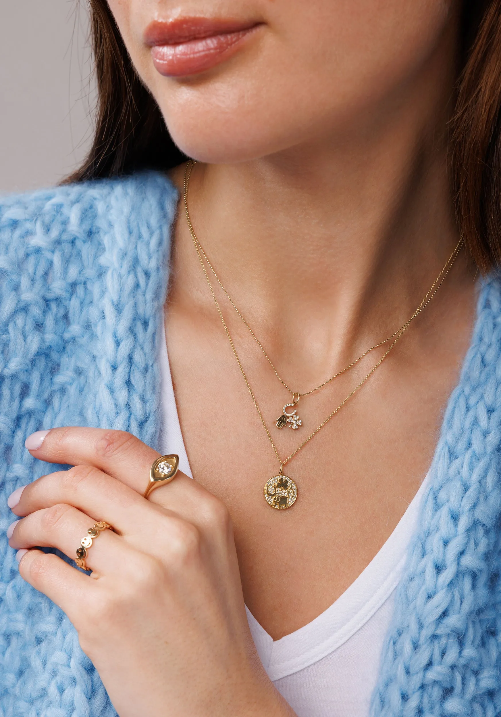 Gold & Diamond Luck and Protection Charm