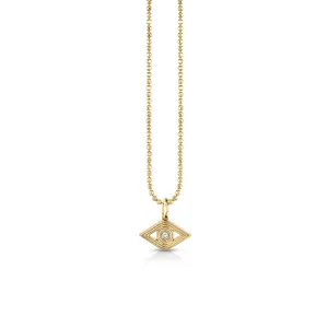Gold & Diamond Small Fluted Eye Charm